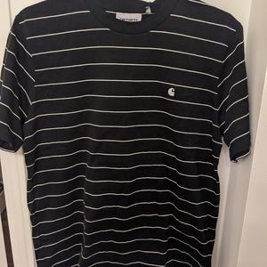 Black and white striped Carhartt t shirt.